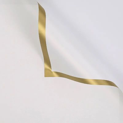 New white with shine gold edges paper