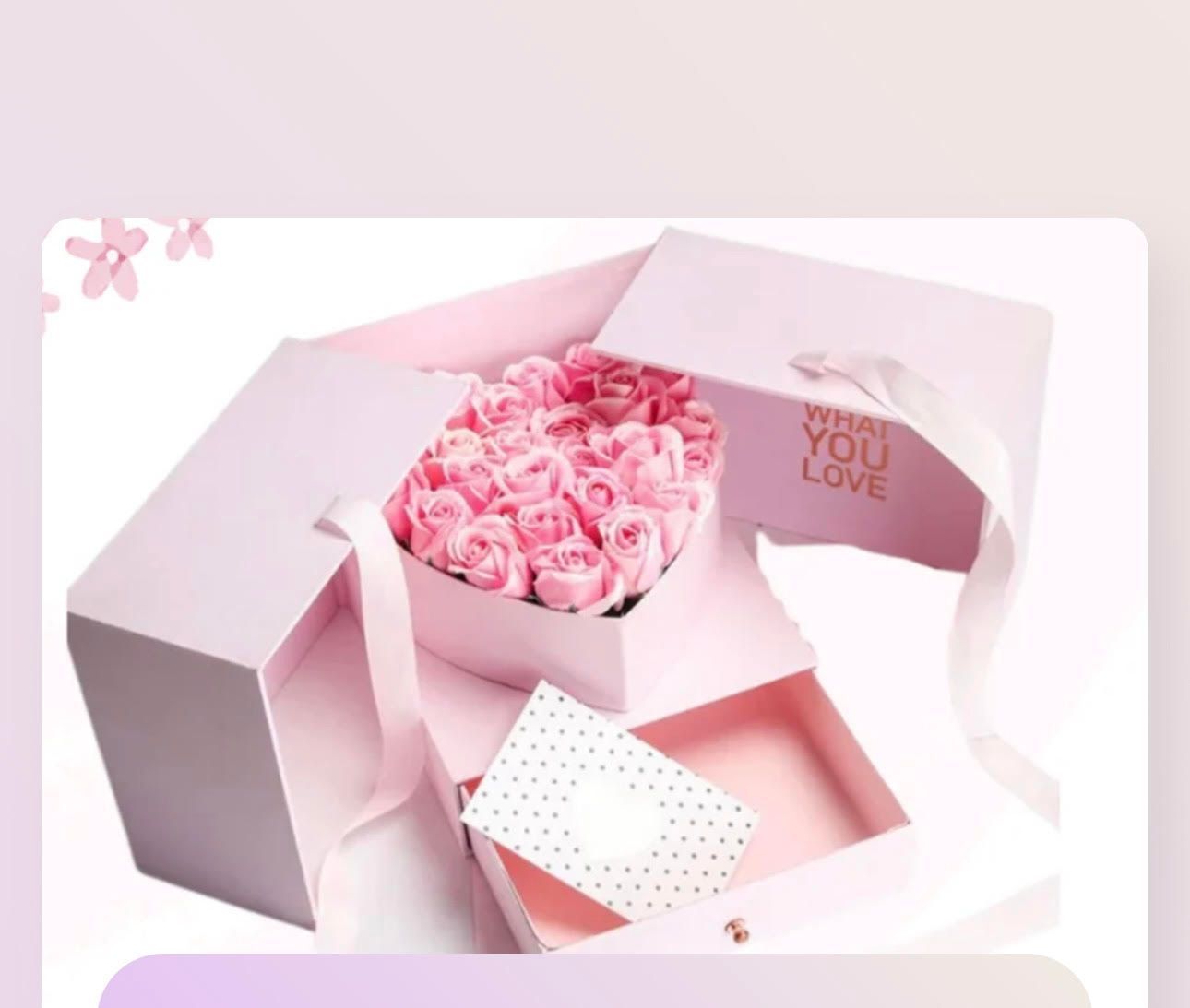 Pink Magic cube box with drawer