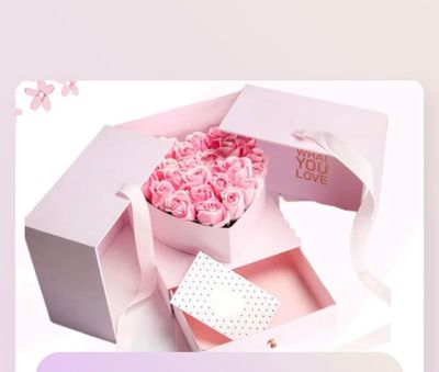 Pink Magic cube box with drawer