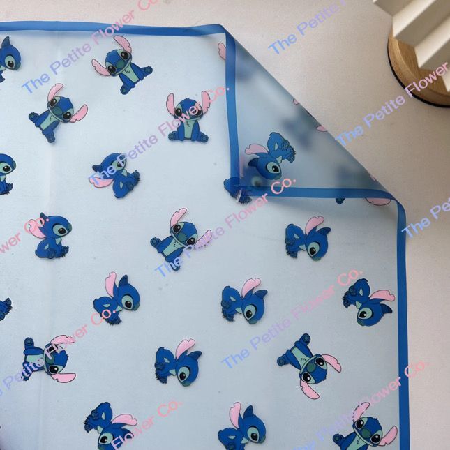 Translucent blue stitch paper