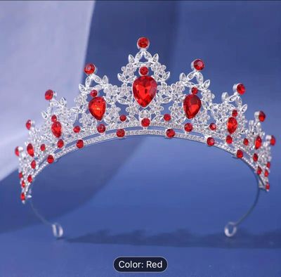 Silver/red Queen Style Crown