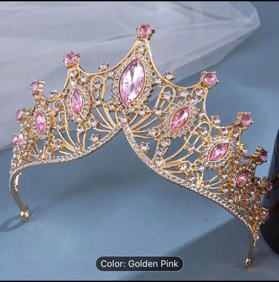 Gold/Pink Shimmering Princess Crown