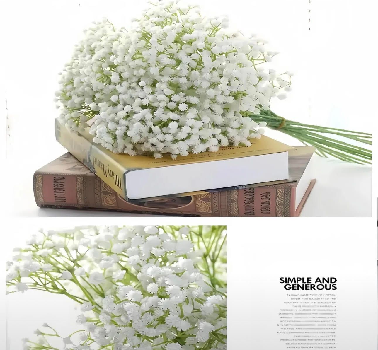18pcs Real touch Baby Breath Artificial Flowers