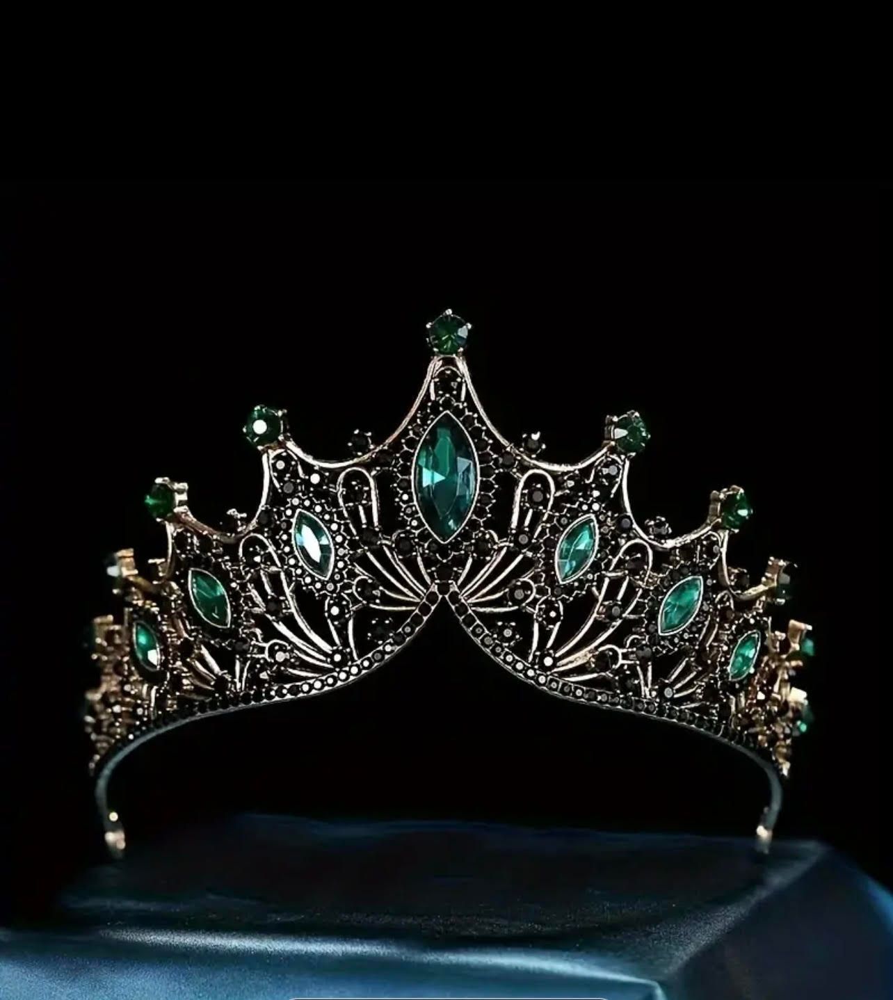 Black/Green Shimmering Princess Crown
