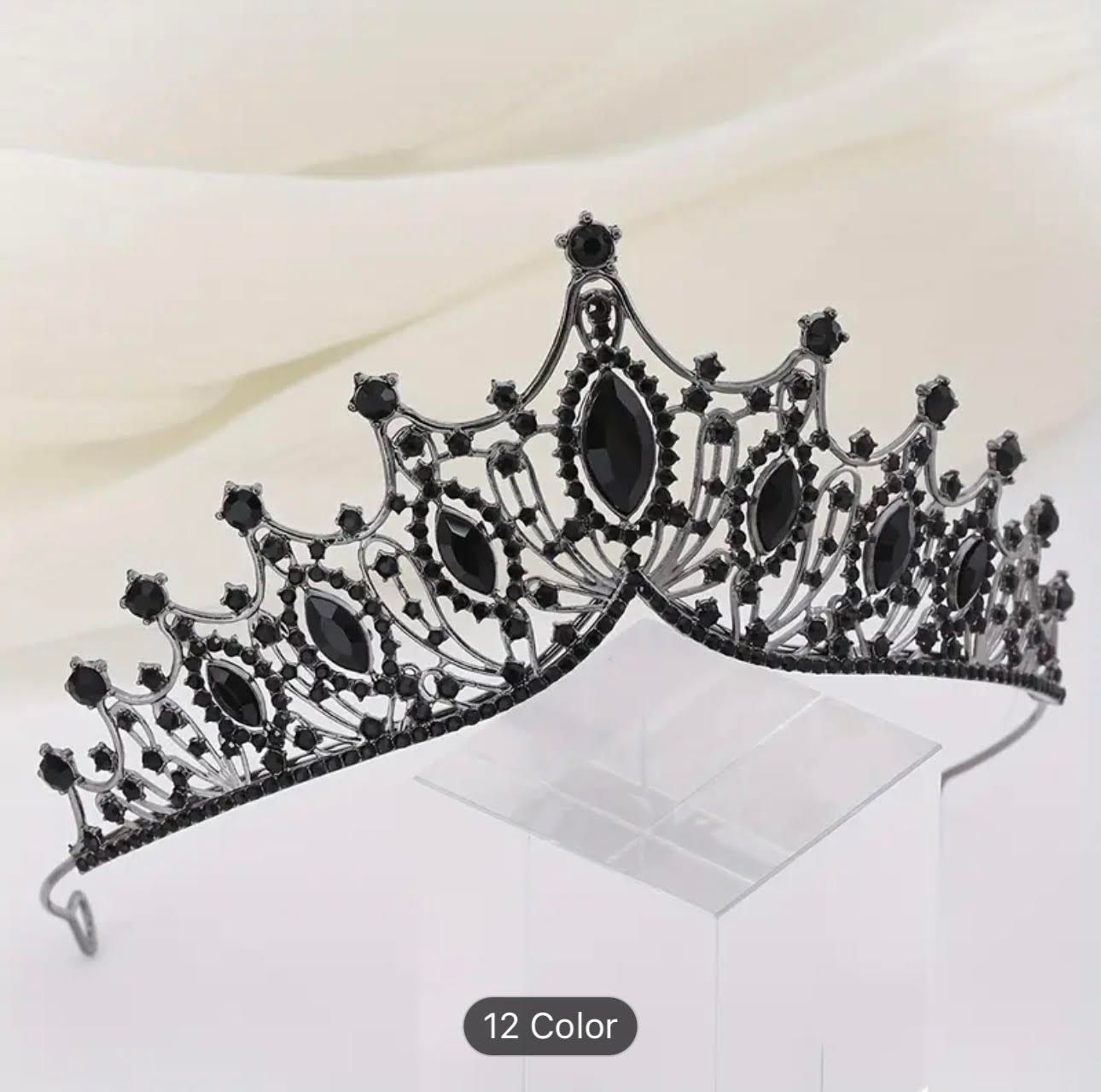 Black Shimmering Princess Crown