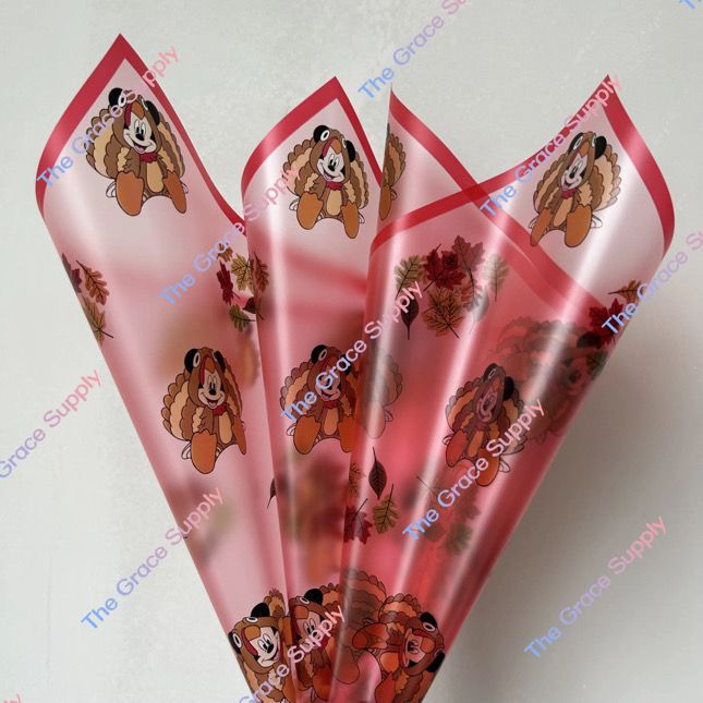Translucent red paper with red edges