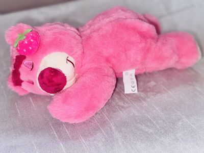 13.78" Pink Sleep Bear Plush