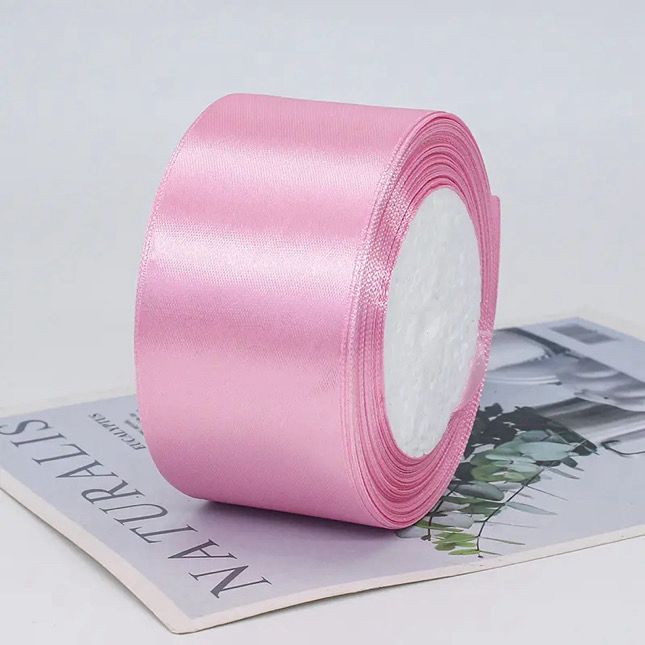 25 Yard Pink Satin Ribbon 1 1/2