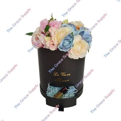 BLACK CILINDER BOX WITH DRAWER