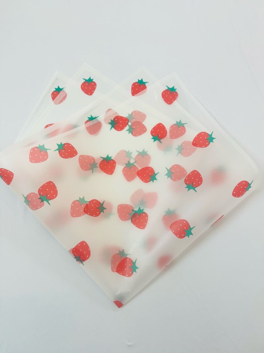 White Translucent strawberry Wrapping Paper