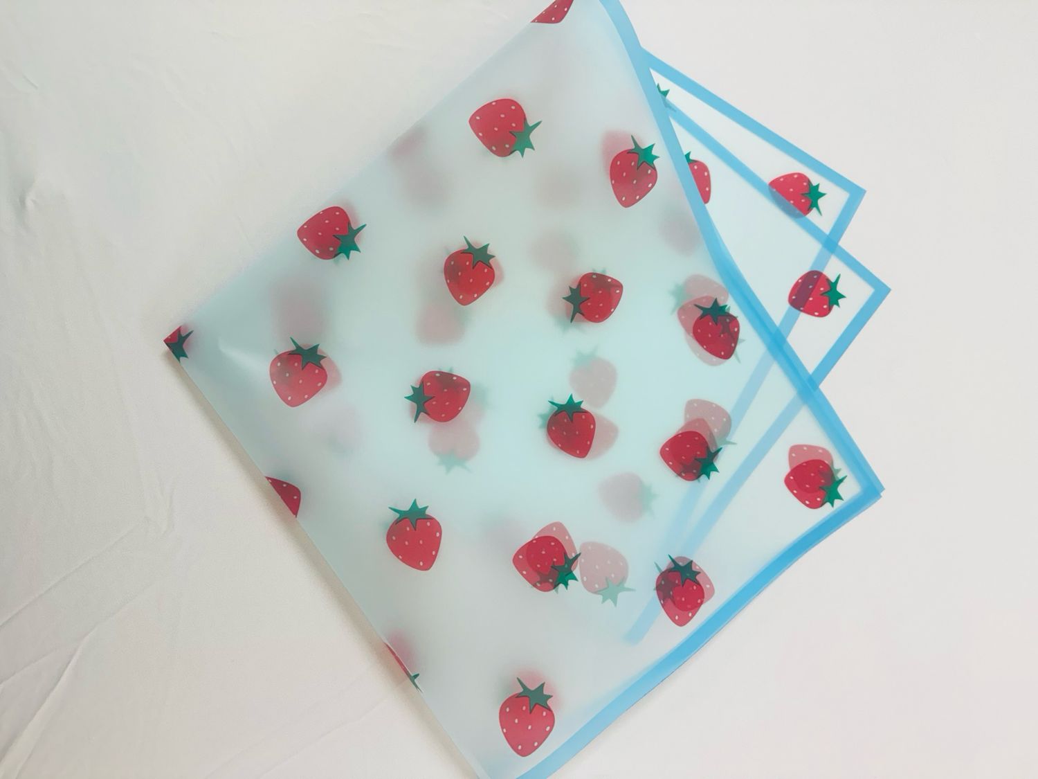 Blue Translucent strawberry wrapping paper