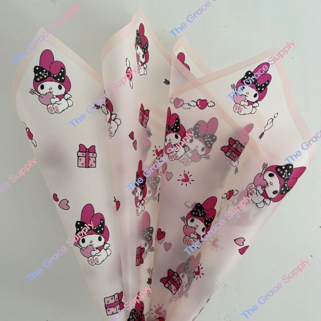Pink Translucent Melody Wrapping Paper