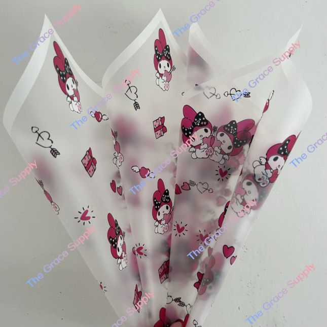 White Translucent Melody Wrapping Paper