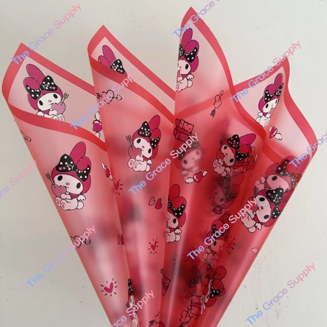 Red Translucent Melody Wrapping Paper