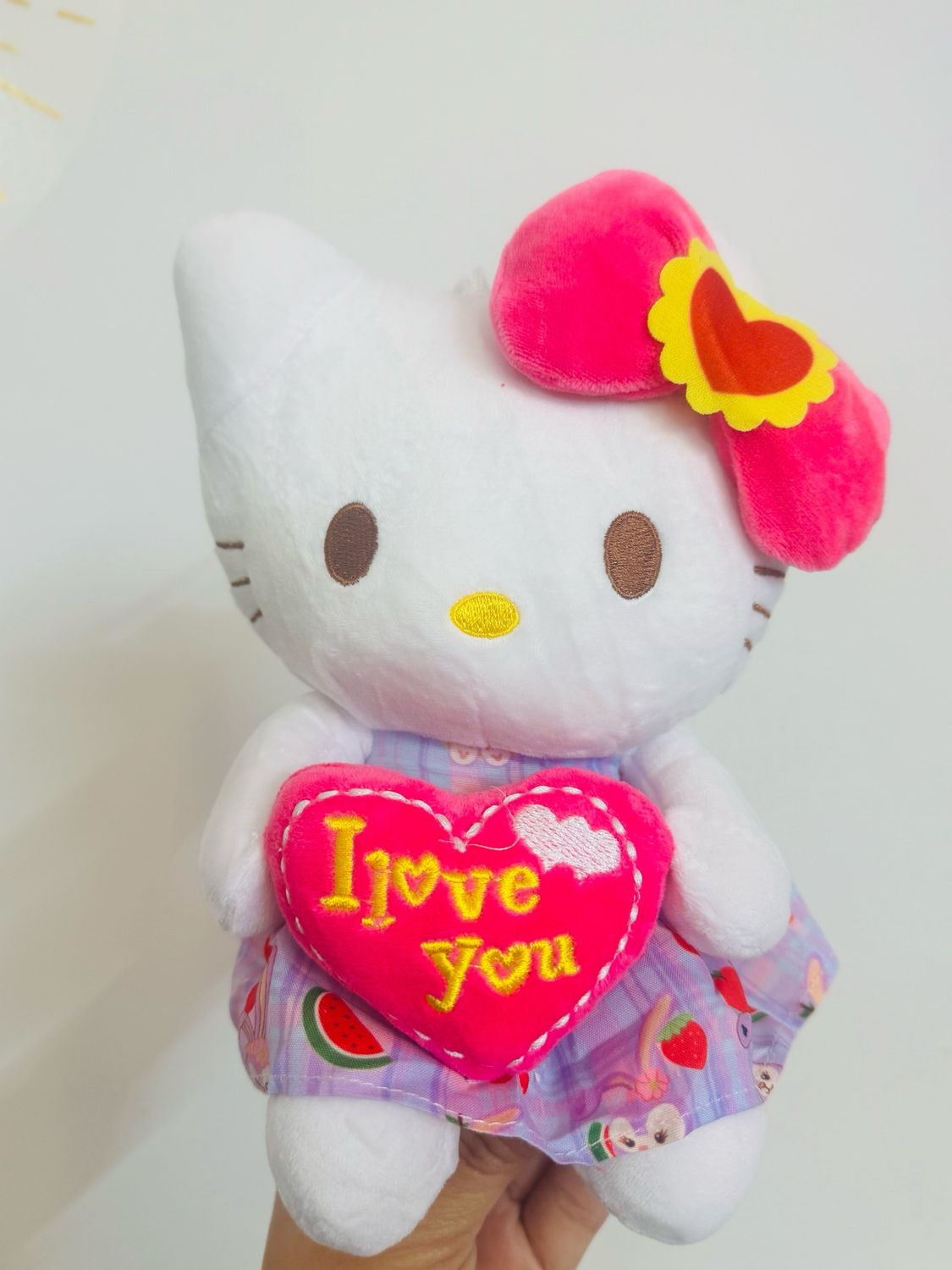 Hot pink I Love u Hello Kitty Plush