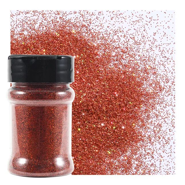 3oz Orange Glitter Bottle