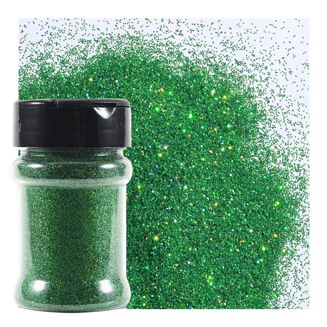 3oz Green Glitter Bottle