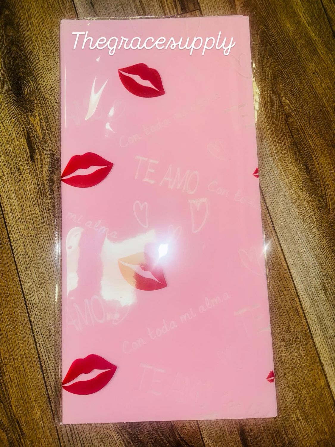 Te Amo Pink Solid Wrapping Paper