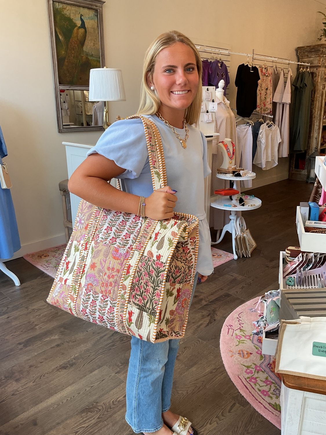 HAND QUILTED PATCHWORK TOTE (multiple color options)