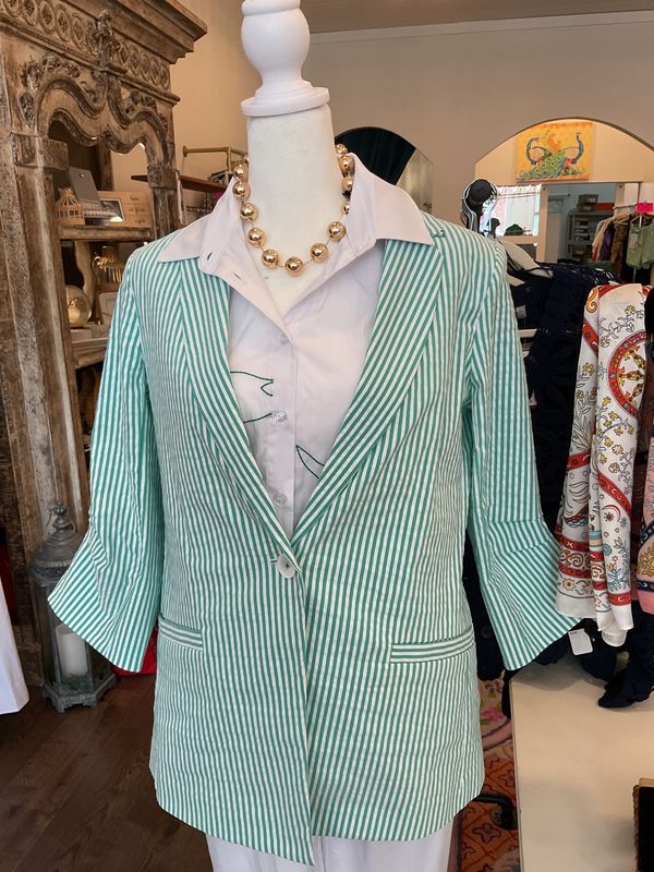 JADE SEERSUCKER BLAZER