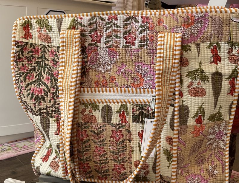 HAND QUILTED PATCHWORK TOTE (multiple color options)