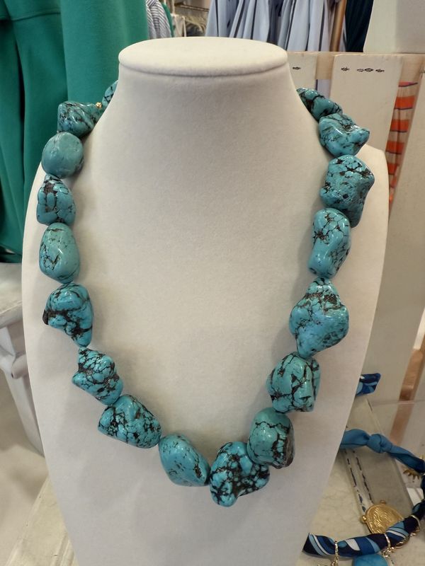 CHUNKY TURQUOISE NECKLACE