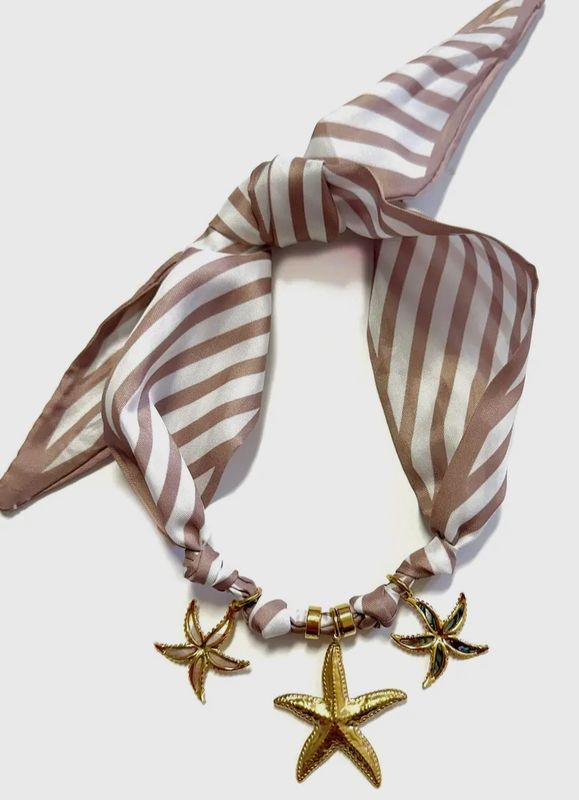 SCARF NECKLACE- STRIPED