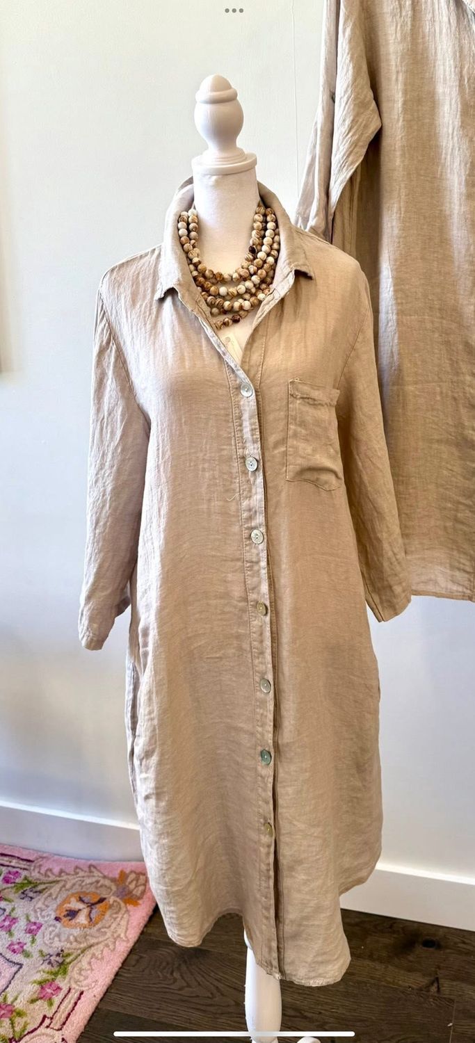 NATURAL LINEN DRESS