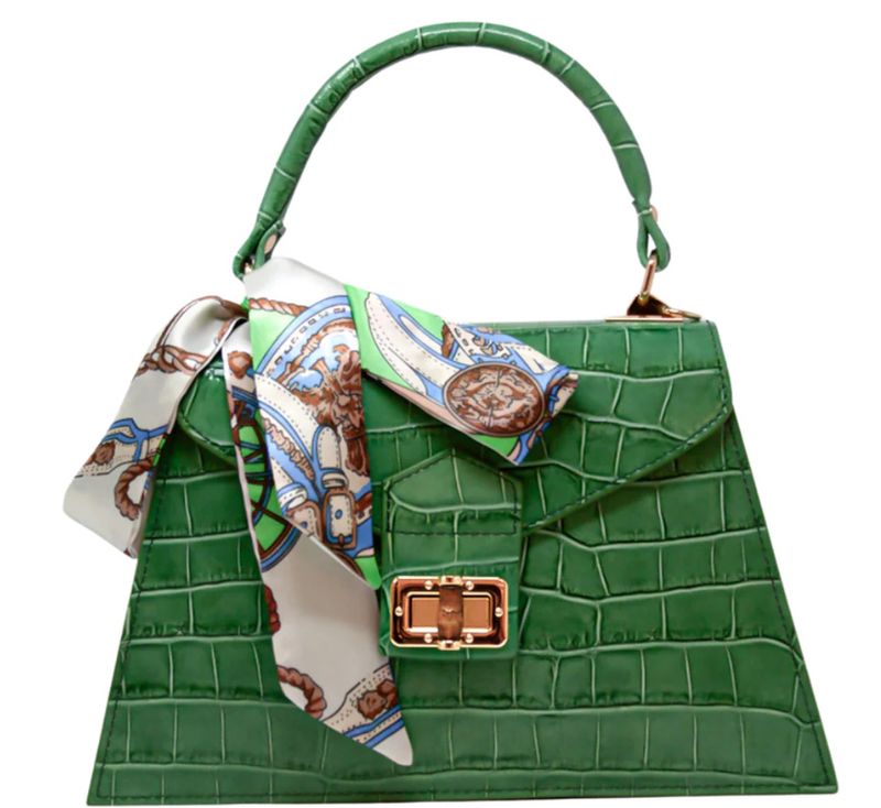 GF1924-KELLY GREEN WITH SCARF
