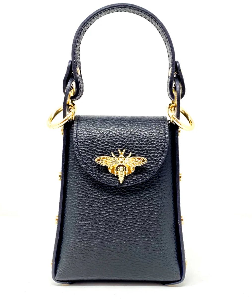 GF1080- LEATHER BUTTERFLY CLUTCH