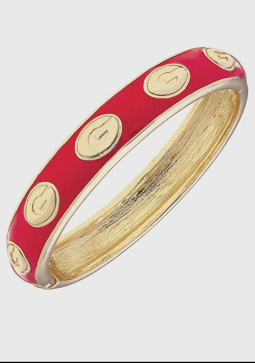 UGA LOGO ENAMEL HINGED BANGLE