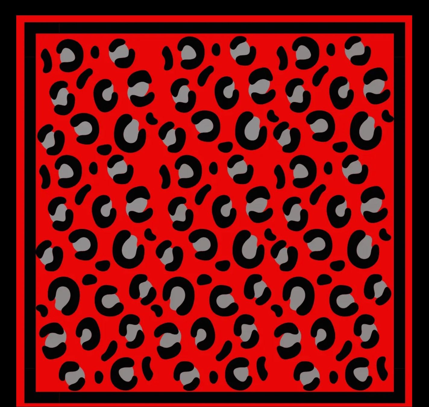RED/BLACK LEOPARD SCARF