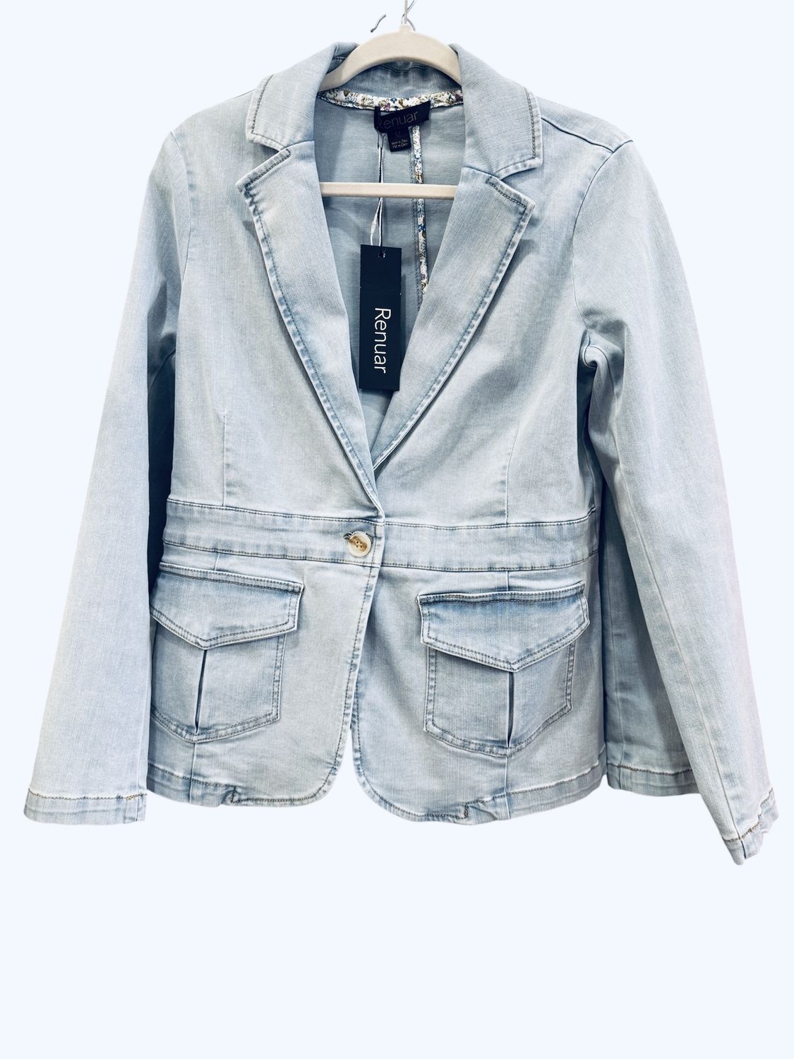RENUAR LIGHT WASH DENIM BLAZER