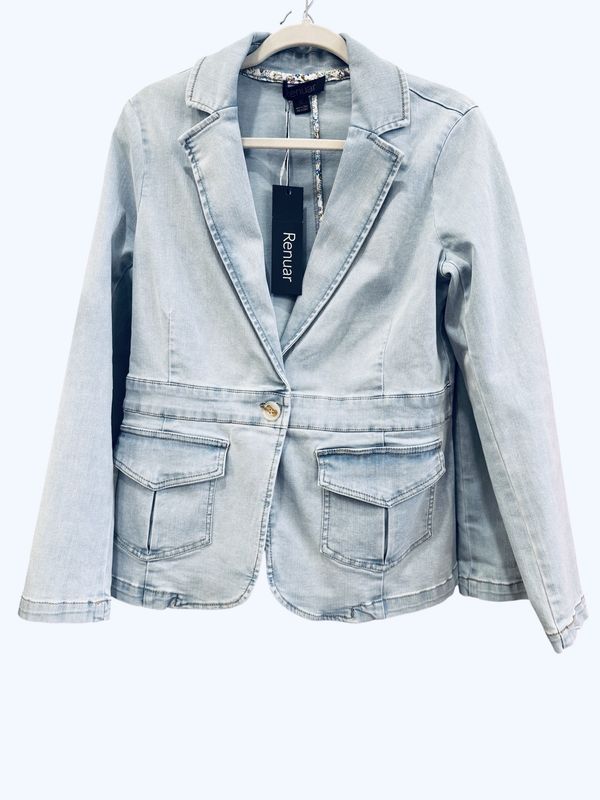 RENUAR LIGHT WASH DENIM BLAZER