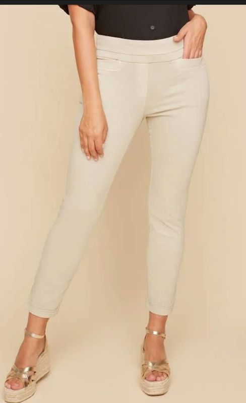 RENUAR PULL- ON PANT-  OYSTER