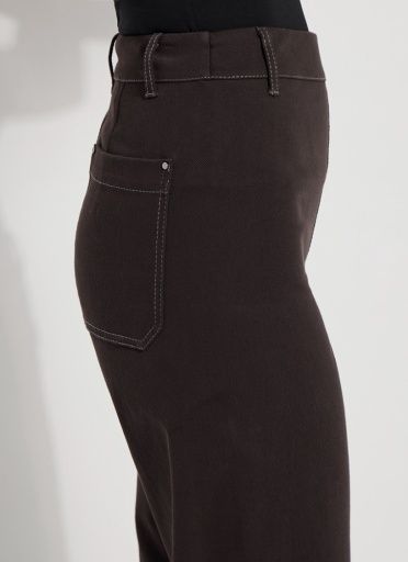Lyssé ERIN HI WAIST WIDE LEG DENIM- DOUBLE ESPRESSO