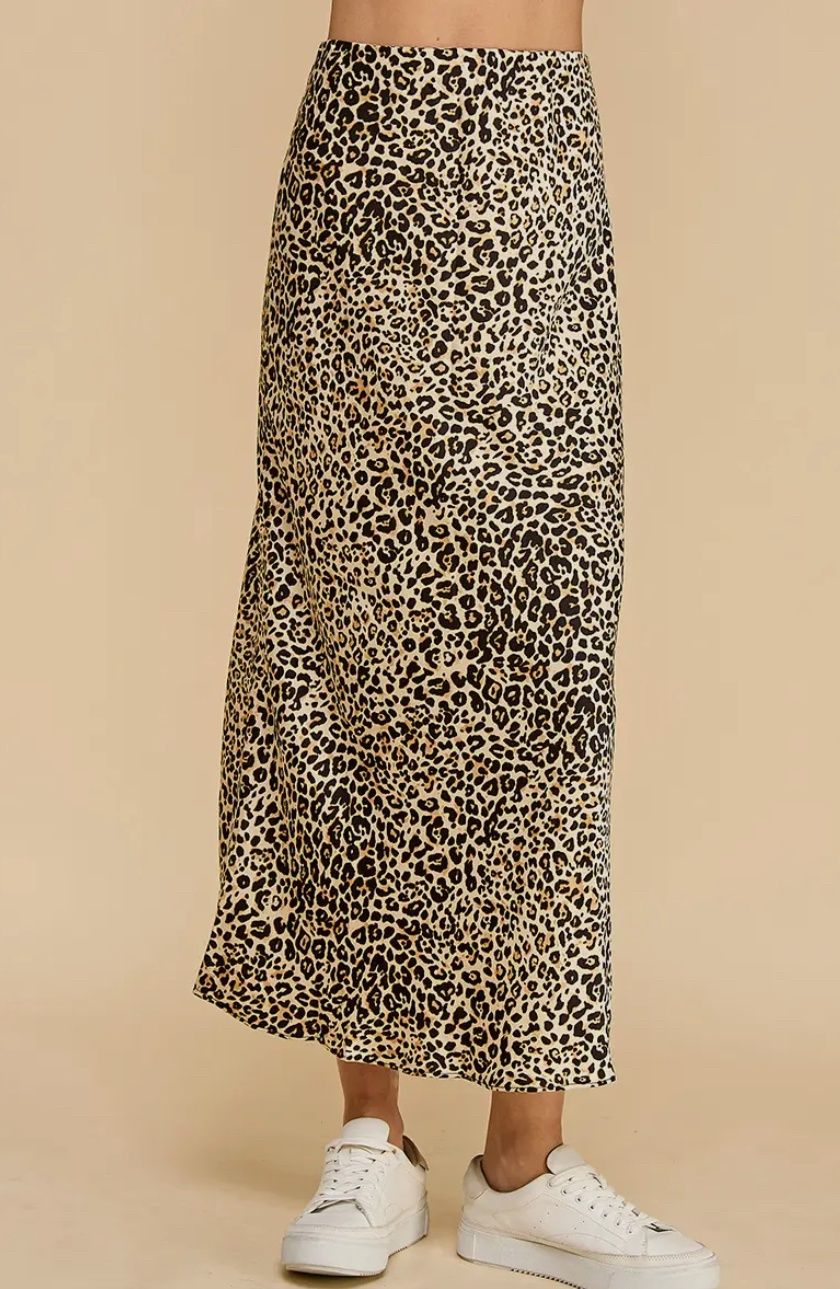 ANIMAL PRINT MAXI SKIRT