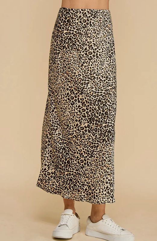 ANIMAL PRINT MAXI SKIRT
