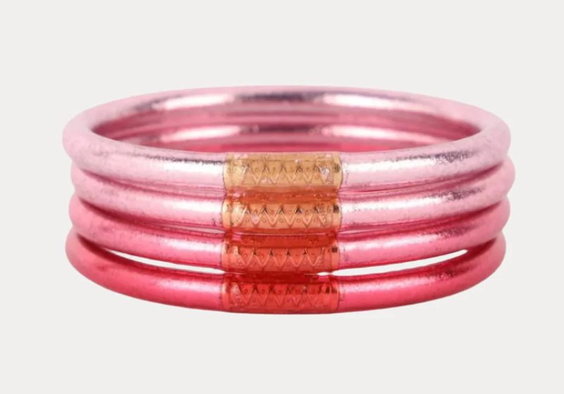 CAROUSEL PINK ALL WEATHER BANGLES® ( SET OF 4)