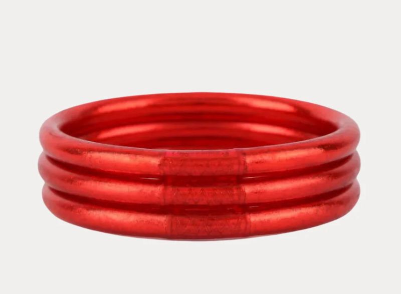 CRIMSON ALL WEATHER BANGLES® ( SET OF 3)