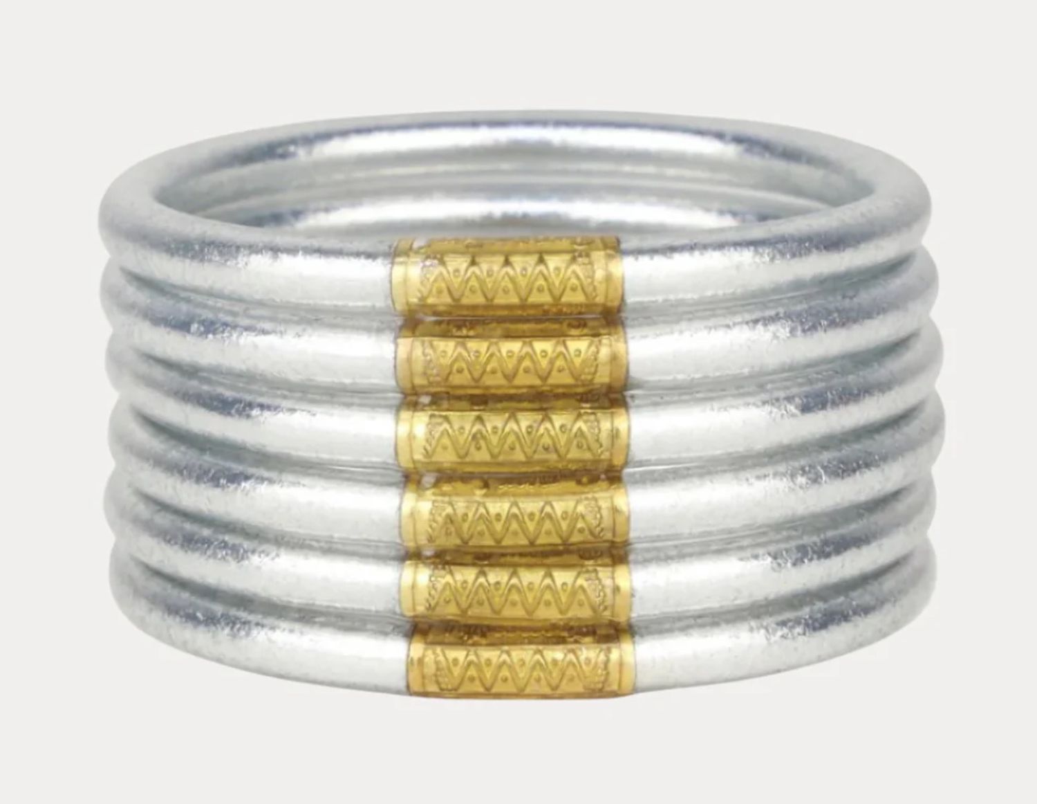 SILVER ALL WEATHER BANGLES® ( set of 6)