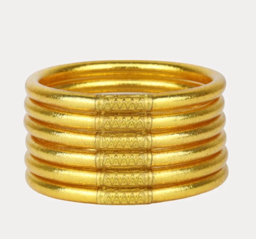 GOLD ALL WEATHER BANGLES® ( set of 6)