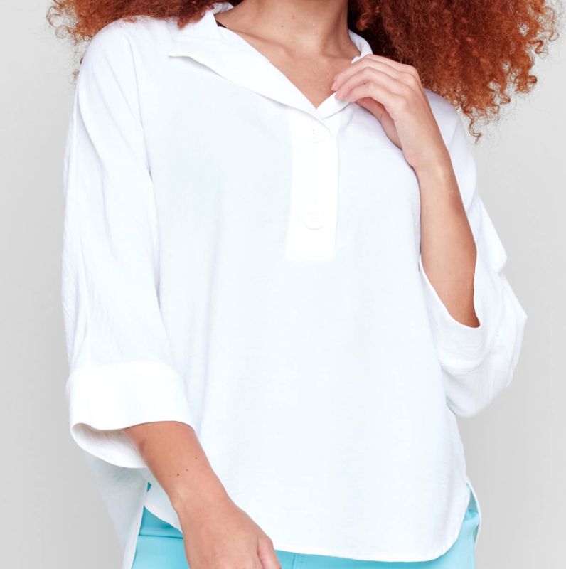 RENUAR LARGE BUTTON BLOUSE