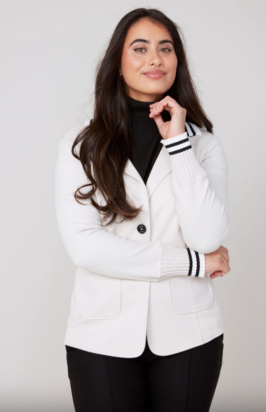 RENUAR KNIT JACKET- OYSTER