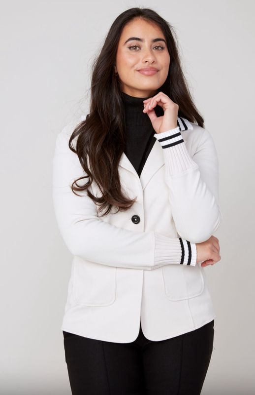 RENUAR KNIT JACKET- OYSTER