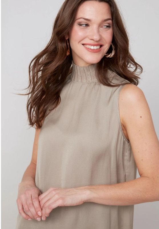 RENUAR SILKY MOCK-NECK LAYERING TOP ( 3 options)