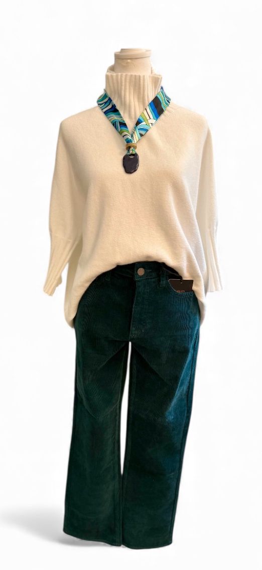 SLIM BOOT CUT CORDUROY- EMERALD