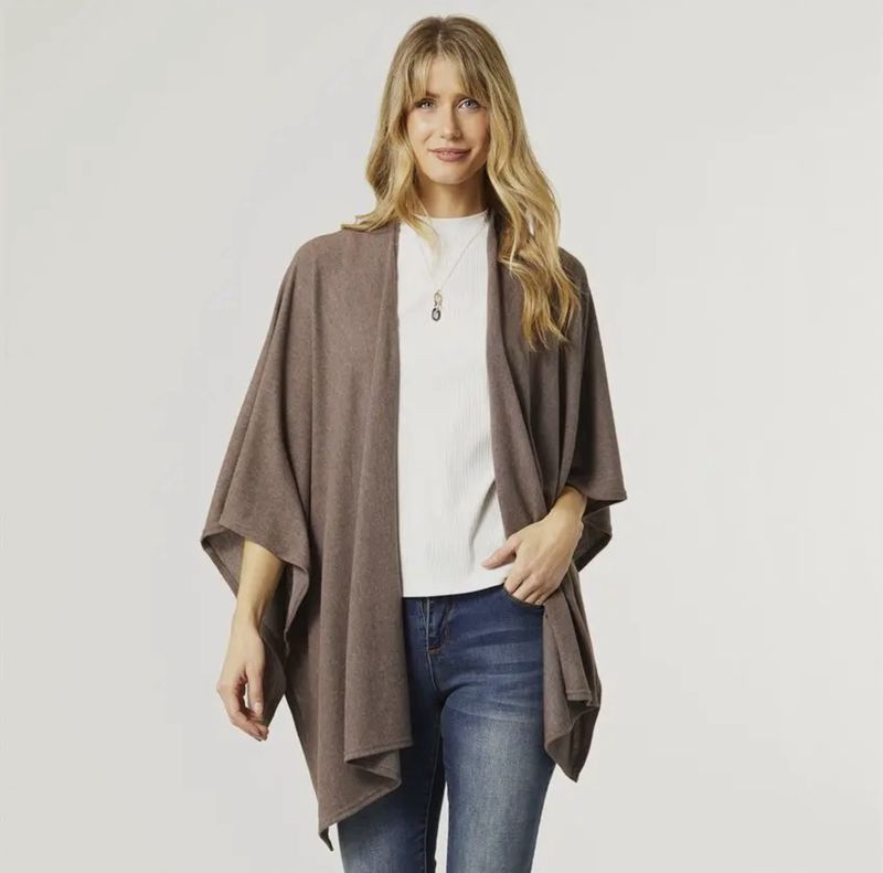 LIGHTWEIGHT BRUSHED KIARA CARDIGAN-ONE SIZE