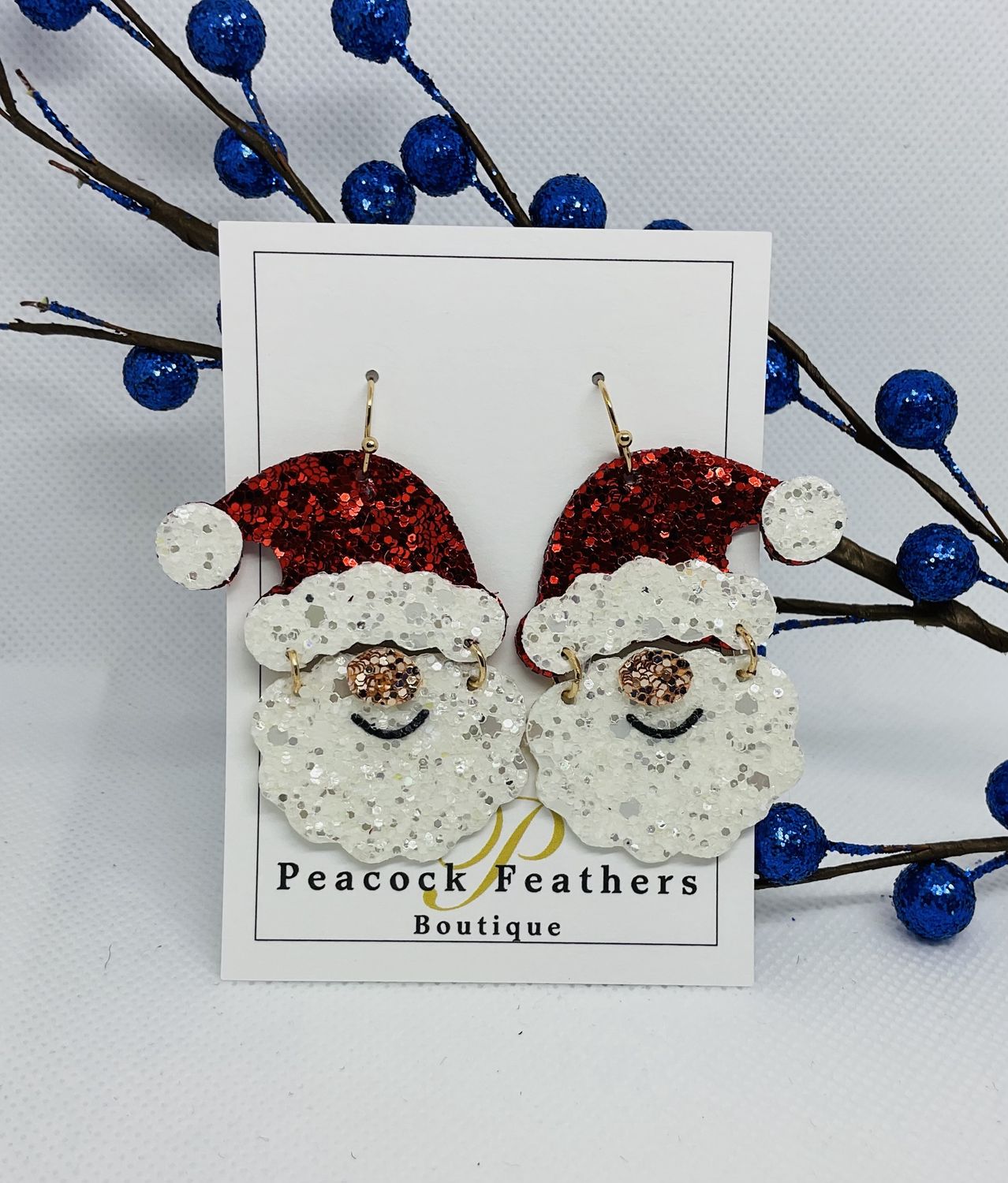 SPARKLE SANTA EARRINGS