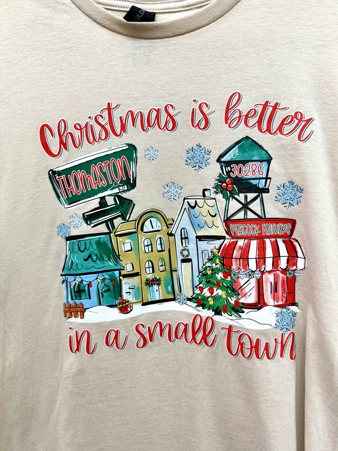 SMALL TOWN CHRISTMAS CUSTOM TEE